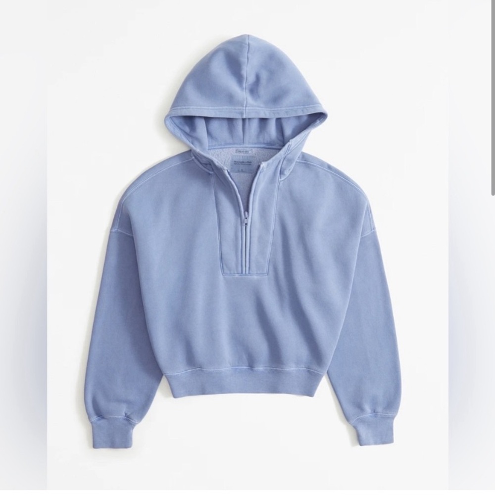 Abercrombie & Fitch Blue Half-Zip Hoodie
